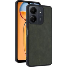 Mestore Xiaomi Redmi 13C Kılıf Aras Deri Kapak - Açık Yeşil