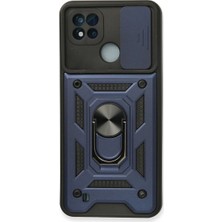 Mestore Realme C11 2021 Kılıf Pars Lens Yüzüklü Silikon - Lacivert