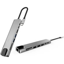 Svoria Store Çok Fonksiyonlu Type C Hub USB HDMI Ethernet Kart Okuyucu