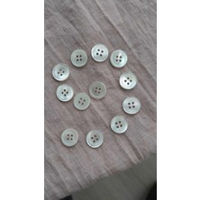 ILCARE Doğal Trokas Hakiki Inci Midye Kabugu Düğme -13 mm 12 Adet