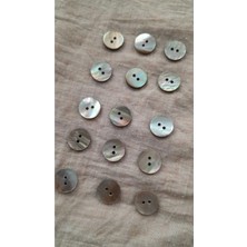 ILCARE Doğal Hakiki Inci Midye Kabugu Düğme 10 mm 15 Adet
