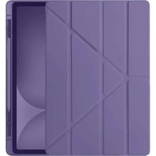 Mestore Apple Ipad Pro 11 (2024) Kılıf Kalemlikli Hugo Tablet Kılıfı - Mor