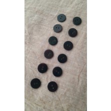 ILCARE Doğal Siyah Hakiki Inci Midye Kabugu Düğme -12 mm 12 Adet
