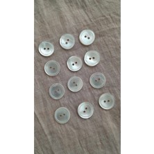 ILCARE Doğal Trokashakiki Inci Midye Kabugu Düğme 14 mm 12 Adet