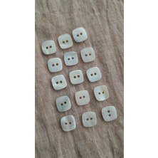 ILCARE Doğal Trokas Hakiki Inci Midye Kabugu Düğme -10 mm 15 Adet