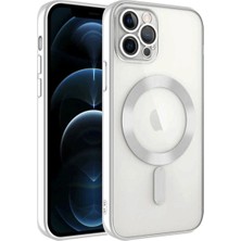 Mestore Apple Iphone 14 Pro Max Kılıf Kross Magneticsafe Kapak - Gümüş