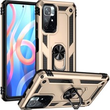 Mestore Xiaomi Redmi Note 11T Kılıf Sofya Yüzüklü Silikon Kapak - Gold
