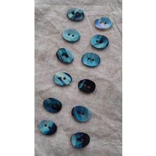 ILCARE Doğal Hakiki Inci Midye Kabugu Düğme 12X17 mm 10 Adet