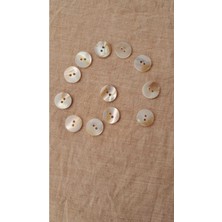 ILCARE Doğal Siyah Hakiki Inci Midye Kabugu Düğme -12 mm 12 Adet