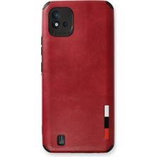 Mestore Realme C11 2021 Kılıf Loop Deri Silikon - Kırmızı