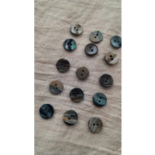ILCARE Doğal Hakiki Inci Midye Kabugu Düğme 10 mm 15 Adet