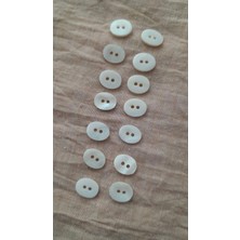 ILCARE Doğal Trokashakiki Inci Midye Kabugu Düğme -8X10 mm 14 Adet