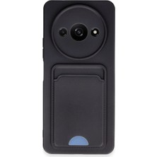 Mestore Xiaomi Redmi A3 4g Kılıf Kelvin Kartvizitli Silikon - Siyah