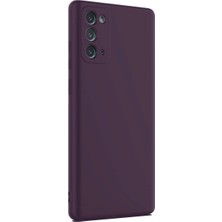 Mestore Samsung Galaxy Note 20 Kılıf First Silikon - Mürdüm