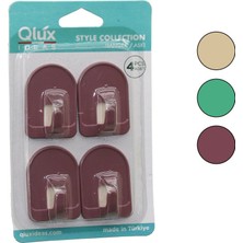 Svoria Store 4pcs Dome Askı No-1 Rekli Plastik Yapışkanlı Montaj (5517)