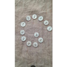 ILCARE Doğal Hakiki Inci Midye Kabugu Düğme 12 mm 12 Adet
