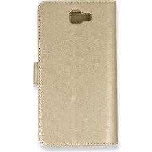 Mestore Samsung Galaxy J7 Prime Kılıf Trend S Plus Kapaklı Kılıf - Gold