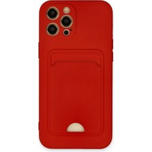 Mestore Apple Iphone 12 Pro Max Kılıf Kelvin Kartvizitli Silikon - Kırmızı