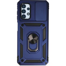Mestore Samsung Galaxy A33 5g Kılıf Pars Lens Yüzüklü Silikon - Lacivert