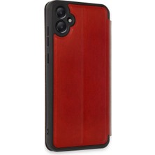 Mestore Samsung Galaxy A05 Kılıf Flip Cover - Kırmızı