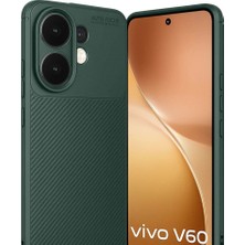 Mestore Vivo V60 5g Auto Focus Karbon Kapak - Koyu Yeşil