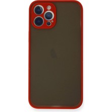 Mestore Apple Iphone 12 Pro Max Kılıf Montreal Silikon Kapak - Kırmızı