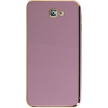 Mestore Samsung Galaxy J7 Prime Kılıf Volet Silikon - Mor