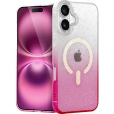 Mestore Apple Iphone 16 Pummel Shiny Magsafe Kapak - Pembe