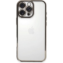 Svoria Store Apple Iphone 16 Pro Kılıf Razer Lensli Silikon - Titanyum Gri