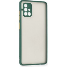 Mestore Samsung Galaxy A71 Kılıf Montreal Silikon Kapak - Yeşil