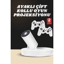 Svoria Store Projeksiyon Cihazı Video Oyun Konsolu Projektör Taşınabilir Ayaklı Çift Kollu 4K Çözünürl�