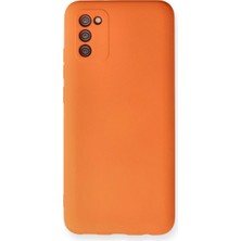 Mestore Samsung Galaxy A03S Kılıf Nano Içi Kadife Silikon - Turuncu