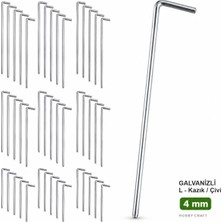 Mix And Match L Çadır Kazığı Sera ve Bitki Örtüsü Sabitleme Kazığı 25 Adet 30 cm 4 mm Galvanizli Paslanmaz L Kazık Sabitleme Çivisi, Metal Zemin Toprak Çivisi Yüksek Dayanımlı Çok Amaçlı Kazık Çadır Tente Için Set