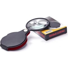 Svoria Store 5x 60MM Cam Optik Lens,katlabilir,deri Kaplamalı Cep BÜYÜTEÇXX1051