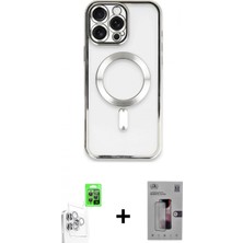 Marsilyan™- iPhone 16 Pro Kılıf Nova Işık Özel Seri - Siyah Bilvis 3D Mat Cam Ekran Koruyucu + Raze Metal Kamera Lens - Bz