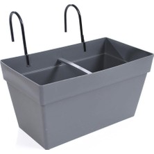 Poliva Home Yalı Balkon Saksı 6.5 Litre Askılı
