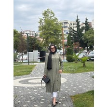 Esra Butik Modern Hakim Yaka Tesettür Kap – Çilek Kumaş Rahat Kesim