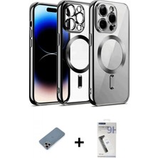 Marsilyan™- iPhone 12 Pro Kılıf Nova Işık Özel Seri - Şeffaf Uv Polymer Nano Ekran Koruyucu + Metal Kamera Lens Koruma Cam - Mr
