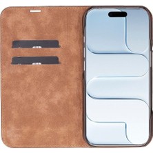 Sinerjim iPhone 17 Için, Hakiki Deri, El Yapımı, Cüzdanlı Slim Kılıf, Mag Safe ile Uyumlu, Iç Yüzeyi Kadife, Antik Kahve