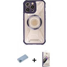 Marsilyan™- iPhone 13 Pro Max Kılıf Kutup Modern - Siyah Bilvis 3D Mat Cam Ekran Koruyucu + Shine Kamera Lens Koruma Cam - Mı