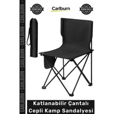 Carlburn #kampsandalyesi Konforlu Ergonomik Metal Profil Oxford Kumaş Katlanabilir Çantalı Cepli Kamp Sandalyesi