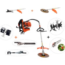 Mitsuyama Japon Sırt Tırpan + Profesyonel Bahçivan Set 63CC 5,7 Hp