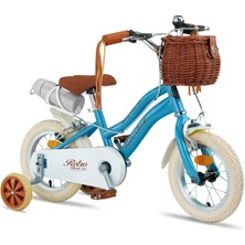 Trendbisiklet Retro Classic Özel Seri, Hasır Örme Sepetli, Deri Elcikli 12 Jant Çocuk Bisikleti, 2-4 Yaş Çocuk Bisikleti (80-95CM), Unisex
