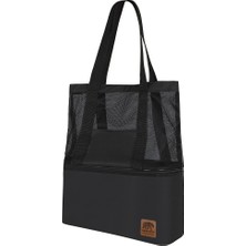 Kamp Ayısı® Thermo Bag - Sıcak/soğuk Termal Korumalı Kamp, Piknik, Plaj Çantası 16+22 Lt Siyah