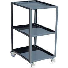 Blaene MDL-004 Tamirhane ve Otel Tipi Tekerlekli Çok Amaçlı Metal Servis Arabası ve Takım Arabası