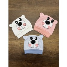 Gülümse Gel Yenidoğan Kız Erkek Bebek Ayıcık Model Bebek Bandana Şapka Başlık Fiyonklu Kurdeleli Bere