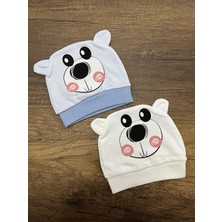 Gülümse Gel Yenidoğan Kız Erkek Bebek Ayıcık Model Bebek Bandana Şapka Başlık Fiyonklu Kurdeleli Bere