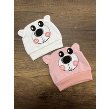 Gülümse Gel Yenidoğan Kız Erkek Bebek Ayıcık Model Bebek Bandana Şapka Başlık Fiyonklu Kurdeleli Bere