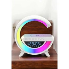 Svoria Store Bluetooth Hoparlör 15W Kablosuz Hızlı Şarj LED Gece Lambası