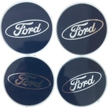 Küb-Ay Ticaret Universal Ford Focus-Fiesta-Mondeo-Kuga-Cmax-Puma Uyumlu (5.5cm Dış Ölçü) Jant Göbeği Seti